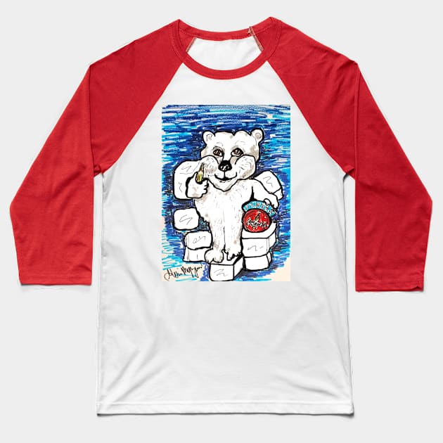 Coca-Cola polar bears Baseball T-Shirt by TheArtQueenOfMichigan 